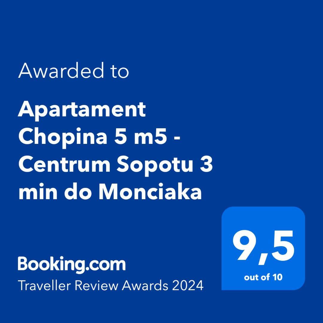 Apartament Chopina 5 M5 - Centrum Sopotu 3 Min Do Monciaka 외부 사진